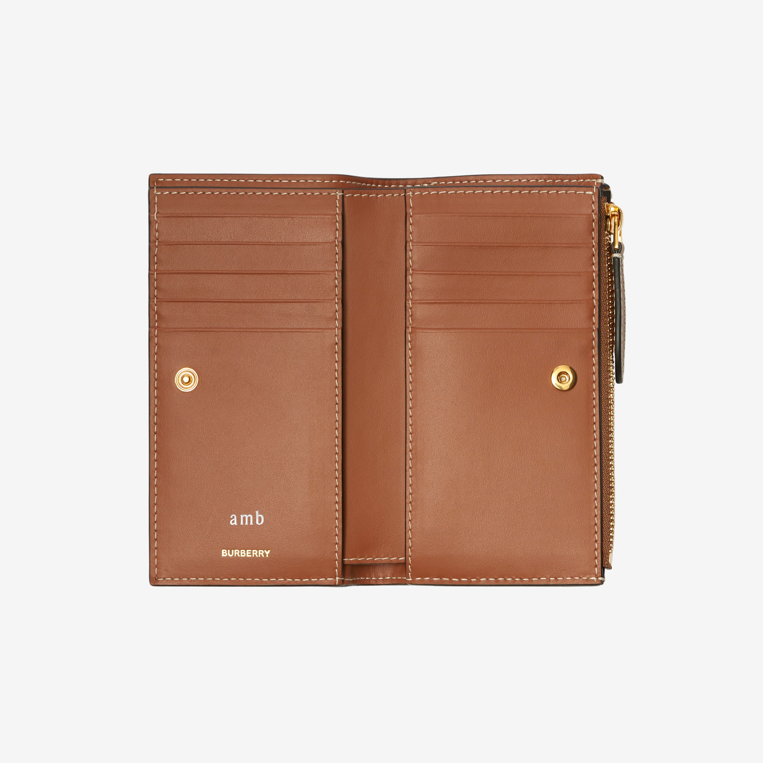 버버리 미디엄 체크 바이폴드 지갑 80792031